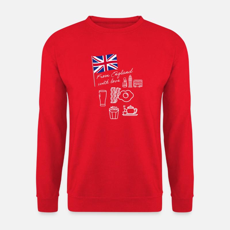 EXANGLIA (White) - Unisex Sweatshirt - red