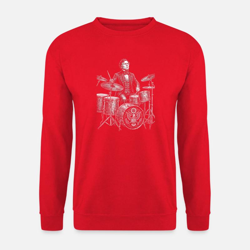 Franklin Pierce plays drums - Unisex Sweatshirt - red