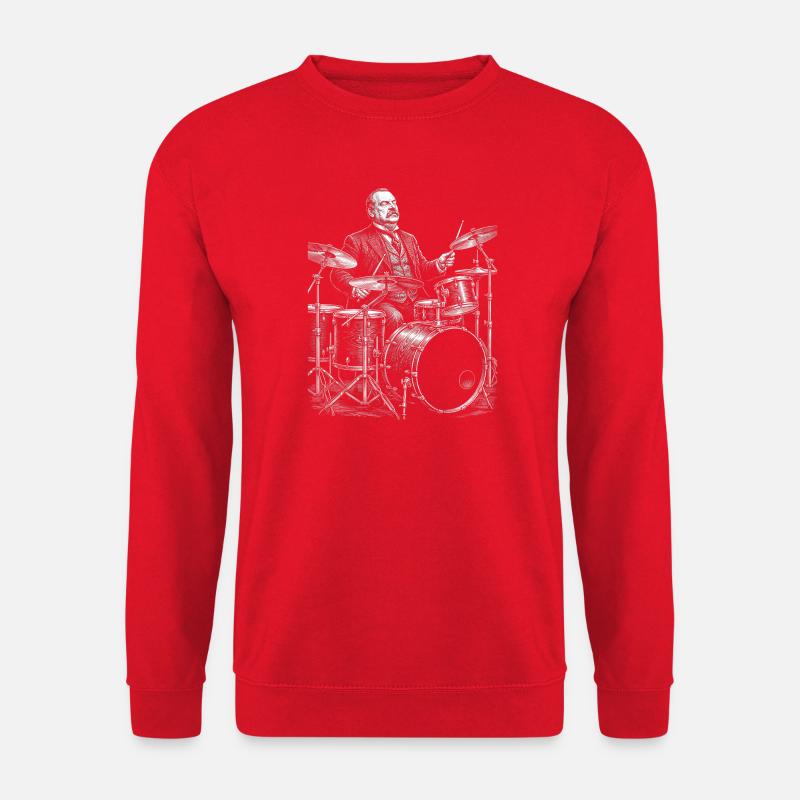 Grover Cleveland spielt Schlagzeug - Unisex Pullover - Rot