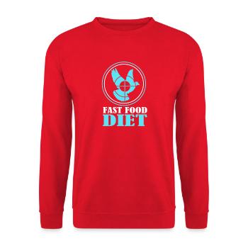 Pigeon Hunt Hunting Hunters - Unisex Sweatshirt - red - Front - Alina (178cm) & Michal (187cm)