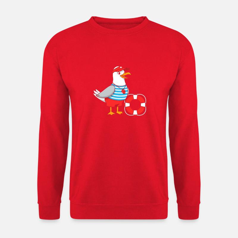 Strandmöwe Lifeguard Design - Unisex Pullover - Rot