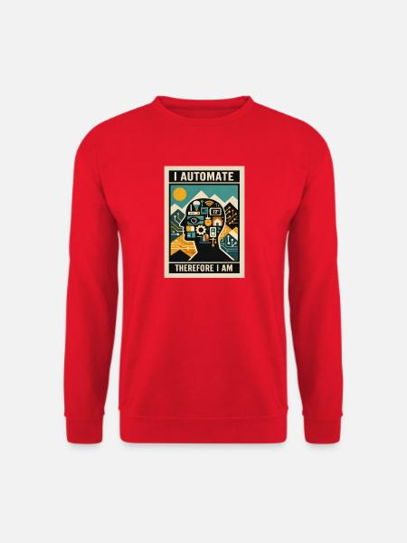 Ich automatisiere | Smart Home Technik - Unisex Pullover - Rot