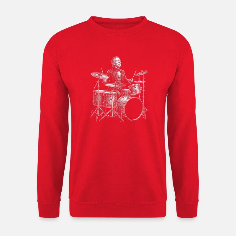 John Tyler plays drums - Unisex Sweatshirt - red