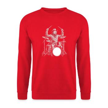 Theodore Roosevelt plays drums - Unisex Sweatshirt - red - Front - Alina (178cm) & Michal (187cm)