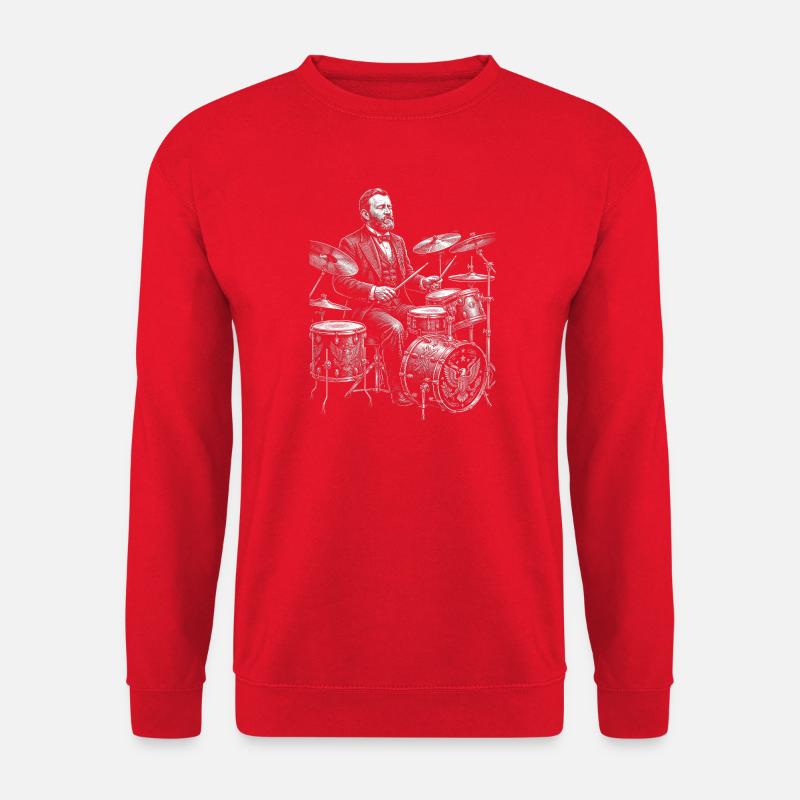 Ulysses S. Grant plays drums - Unisex Sweatshirt - red