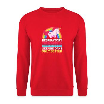 breathing breathing oxygen - Unisex Sweatshirt - red - Front - Alina (178cm) & Michal (187cm)