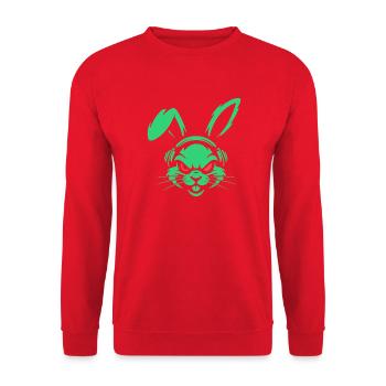 Neon Beats - Unisex Pullover - Rot - Vorne - Alina (178cm) & Michal (187cm)