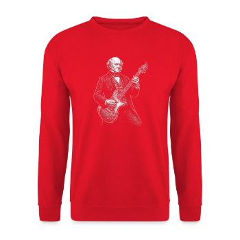 Martin Van Buren jouant de la guitare - Sweat-shirt Unisexe - rouge - Devant - Alina (178cm) & Michal (187cm)
