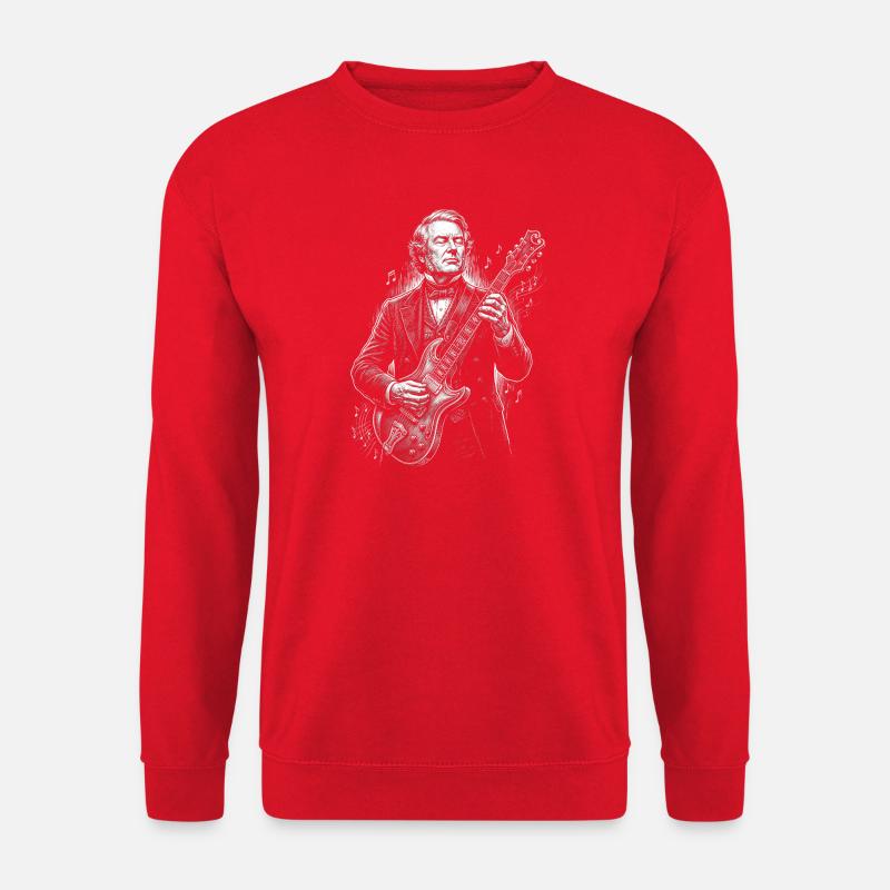 Millard Fillmore Playing Guitar - Unisex Sweatshirt - red