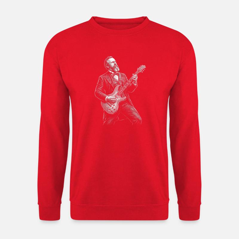 Rutherford B. Hayes Playing Guitar - Unisex Sweatshirt - red
