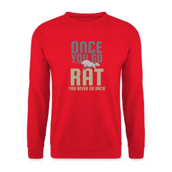 Rat, house rat, rat owner, rat lover - Unisex Sweatshirt - red - Front - Alina (178cm) & Michal (187cm)