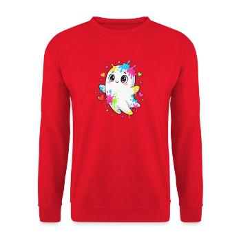 Colourful spirit of colour - Unisex Sweatshirt - red - Front - Alina (178cm) & Michal (187cm)