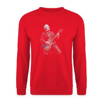 Millard Fillmore American Flag guitare - Sweat-shirt Unisexe - rouge - Devant - Alina (178cm) & Michal (187cm)