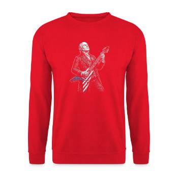 John Quincy Adams, guitariste de drapeau - Sweat-shirt Unisexe - rouge - Devant - Alina (178cm) & Michal (187cm)