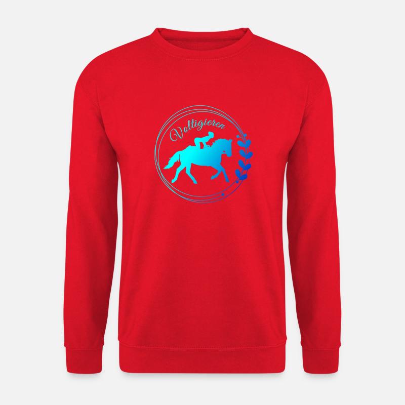 Voltigieren Bank: Volti Pferdesport Pflichtübung - Unisex Pullover - Rot