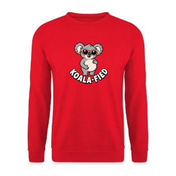 Pregnant Koala Mother – Cute Koala Pregnancy - Unisex Sweatshirt - red - Front - Alina (178cm) & Michal (187cm)
