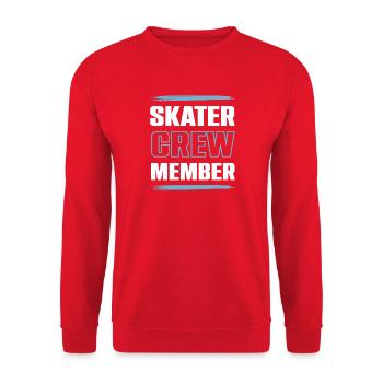 Skater Crew - Unisex Pullover - Rot - Vorne - Alina (178cm) & Michal (187cm)