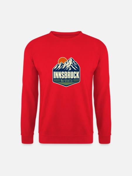 Innsbruck Nordkette Tirol Mountain Travel Souvenir - Unisex Pullover - Rot