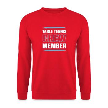 Table Tennis Crew - Unisex Pullover - Rot - Vorne - Alina (178cm) & Michal (187cm)