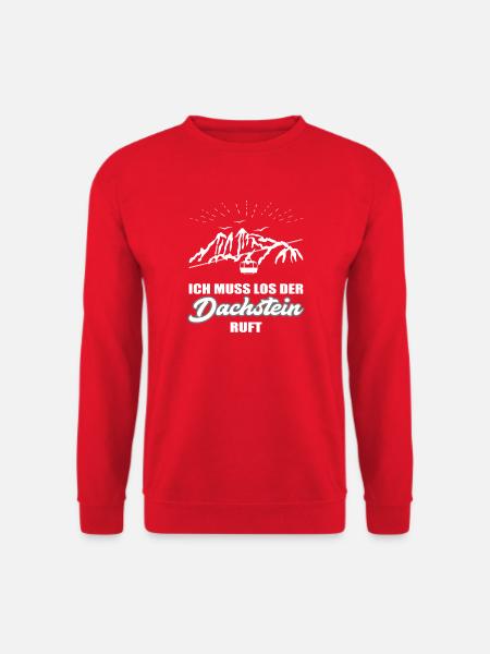 ich muss los der Dachstein ruft - Unisex Pullover - Rot