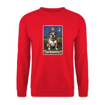 Carte de tarot Bulldog - Sweat-shirt Unisexe - rouge - Devant - Alina (178cm) & Michal (187cm)