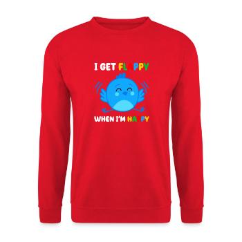 Flappy Joy Blue Bird - Unisex Sweatshirt - red - Front - Alina (178cm) & Michal (187cm)