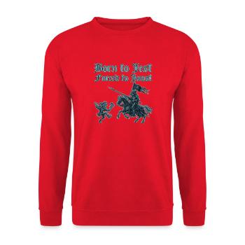 Born to Jest, Forced to Joust - Unisex Pullover - Rot - Vorne - Alina (178cm) & Michal (187cm)