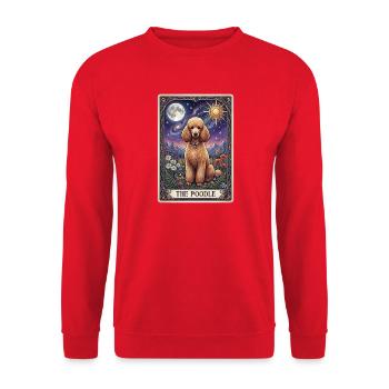Pudel im Sternenreich - Unisex Pullover - Rot - Vorne - Alina (178cm) & Michal (187cm)