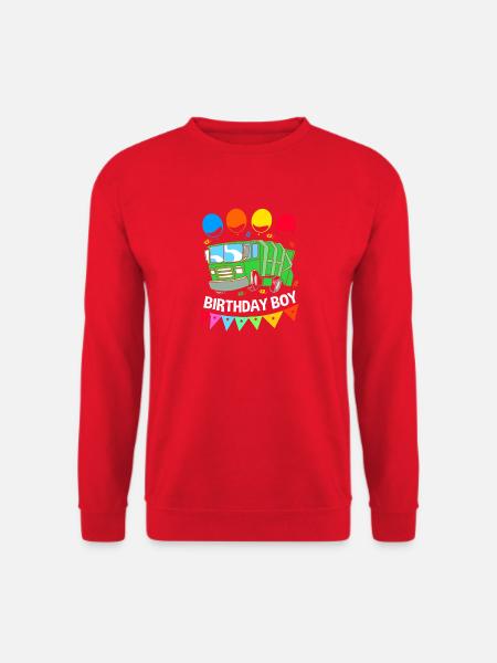 Müllwagen Müllauto Müllmann Mülleimer - Unisex Pullover - Rot