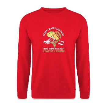 Poisson-perchaud - Sweat-shirt Unisexe - rouge - Devant - Alina (178cm) & Michal (187cm)