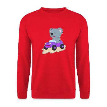 Koala Car - Unisex Sweatshirt - red - Front - Alina (178cm) & Michal (187cm)