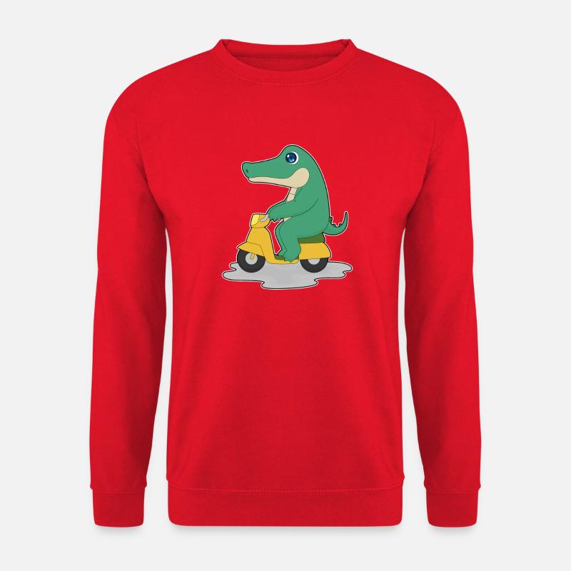 Crocodile Scooter - Unisex Sweatshirt - red