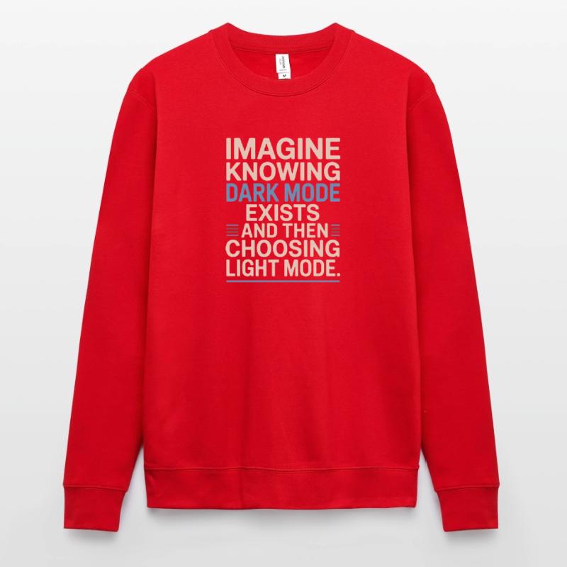 Le mode sombre existe Programmeur IT Nerd Coder Office Sweat-shirt Unisexe