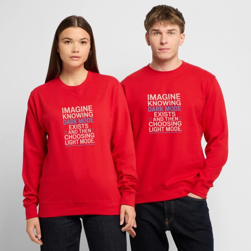 Le mode sombre existe Programmeur IT Nerd Coder Office Sweat-shirt Unisexe