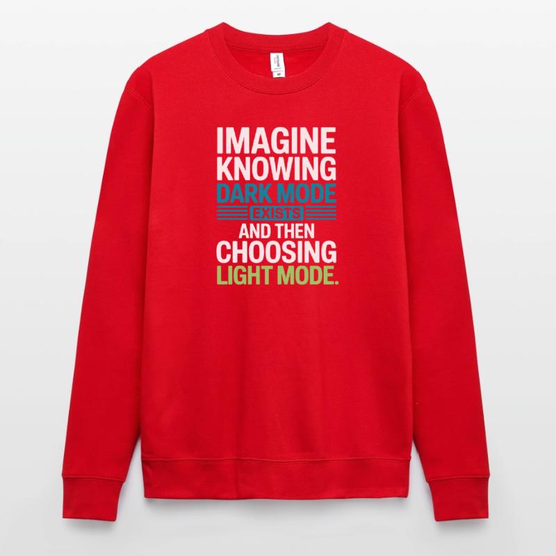Le mode sombre existe Programmeur IT Nerd Coder Office Sweat-shirt Unisexe