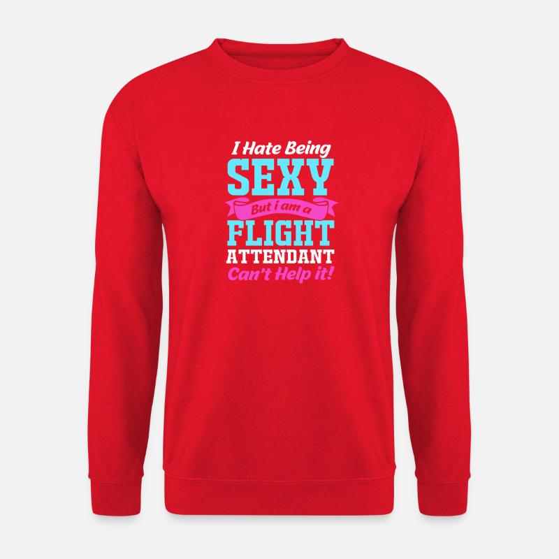 Stewardess Flight Attendant - Unisex Sweatshirt - red