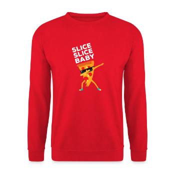 Slice Slice Baby-Tänzerin - Unisex Pullover - Rot - Vorne - Alina (178cm) & Michal (187cm)
