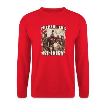 Soldats d’élite prétoriens Cohorte d’élite romaine - Sweat-shirt Unisexe - rouge - Devant - Alina (178cm) & Michal (187cm)