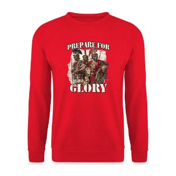 Soldaten Geschenk Kaiserliche Elite Legionäre - Unisex Pullover - Rot - Vorne - Alina (178cm) & Michal (187cm)