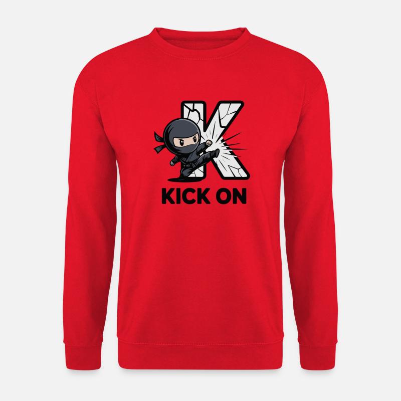 Ninja Kick Through K Logo - Sweat-shirt Unisexe - rouge