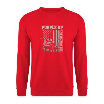 Purple Spice Up Military Kids Helicopter Military K - Unisex Sweatshirt - red - Front - Alina (178cm) & Michal (187cm)