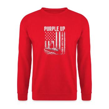 Purple for Military Kids (Subcategory Military Kid) - Unisex Sweatshirt - red - Front - Alina (178cm) & Michal (187cm)