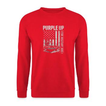 Violet pour Enfant Militaire Enfant Enfant Militaire - Sweat-shirt Unisexe - rouge - Devant - Alina (178cm) & Michal (187cm)