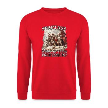 Les glorieux guerriers de Sparte, roi Léonidas 300 - Sweat-shirt Unisexe - rouge - Devant - Alina (178cm) & Michal (187cm)