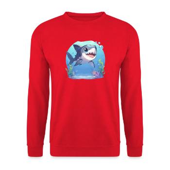 Megalodons Megalodon - Unisex Sweatshirt - red - Front - Alina (178cm) & Michal (187cm)