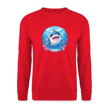 Megalodons Megalodon - Unisex Sweatshirt - red - Front - Alina (178cm) & Michal (187cm)