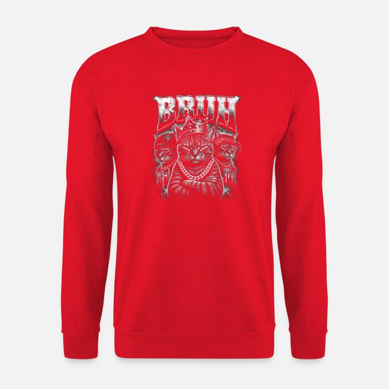 Bruh King Cats Graffiti - Unisex Sweatshirt - red