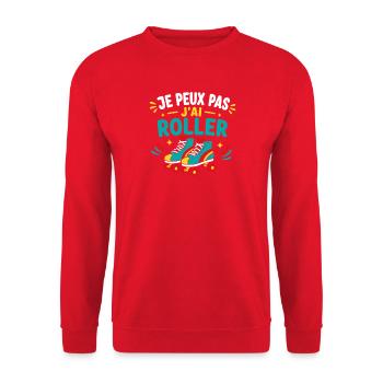 Roller coloré et énergie joyeuse - Sweat-shirt Unisexe - rouge - Devant - Alina (178cm) & Michal (187cm)