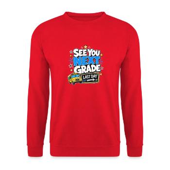 End of Year Gifts for Students, See You Next Grade - Unisex Pullover - Rot - Vorne - Alina (178cm) & Michal (187cm)