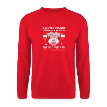 Lévrier irlandais - Sweat-shirt Unisexe - rouge - Devant - Alina (178cm) & Michal (187cm)